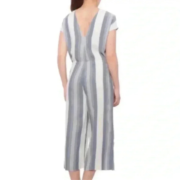 Cloth & Stone women’s sleeveless striped Linen Blend Cropped Jumpsuit Size S - Picture 2 of 16